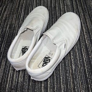Vans white slip on (barely worn)